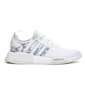 adidas White & Light Blue NMD R1 Running Shoes